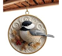 Décorations Oiseaux en Acrylique,Ornements Ronds Colorés en Acrylique 2D | Pendentifs Plats d'Oiseau - Pour Arbre Fenêtre Fêtes Anniversaire Party Bureaux Appartement Salle de Bain Voiture Chambre