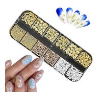 Décorations Ongles Paillettes 3D Set Décoratif pour Ongles | Accessoires Manucure Strass Femmes Filles Fête Mariage Débutant