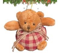 Décorations Ours 10 Centimètres Accrochable Bière Festive | En Peluche Mignonne De Noël Pour Décoration De Maison Rassemblement Activités De Vacances Fête Garçons Enthousiastes Et