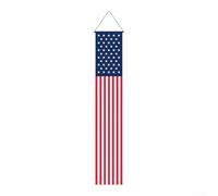 Décorations patriotiques - Décorations du 4 juillet à suspendre pour l'extérieur - Bannières de porche pour vétérans commémoratifs présidents du travail - Drapeau du jour des élections