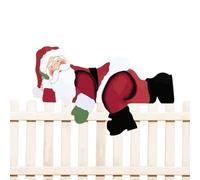Décorations Père Noël Panneau De Jardin Mignon Pour Clôture De Fête | Décoration Clôture Père Noël Curieux Pour Maison Extérieur Pelouse Fêtes Jardin Terrasse Cour Porche Entrée de