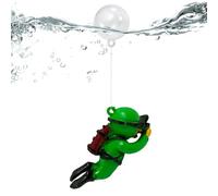 Décorations pour aquarium, Adorable Diver Cartoon Fish Playmate pour Fish Tank, Fat Diver qui observe un pendentif flottant, jouets pour poissons Betta, compagnon de jeux pour poissons de dessin animé