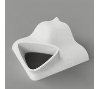 Décorations pour aquarium - Cachette d'angle pour reptile - Accessoires pour aquarium - Imprimé 3D - Dragon barbu - Cachette de reptile (beige, S)