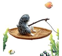 Décorations pour aquarium et bassin d'un chat qui