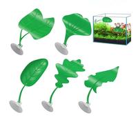 Décorations pour Aquarium Poisson - Habitat Végétal Aquatique Décoratif | Set de 5 Accessoires pour Terrarium,pour Grenouille, Lézard, Gecko, Petit Animal, Aquarium Eau Douce et Eau