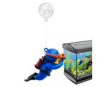 Décorations pour aquariums - Belle décoration d'aquarium - Pendentif flottant d'affichage de gros plongeur, jouets Betta, compagnon de jeu de poissons de dessin animé, jouets de