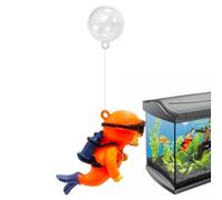 Décorations pour aquariums, petite décoration d'aquarium Lovely Diver - Accessoires d'aquarium Playmate de poissons de dessins animés, jouets Betta avec pendentif flottant d'affichage de plongeur gor