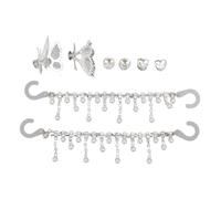Décorations Pour Chaussures 8 Pièces, Charms Papillon et Cœur, Accessoires Pour Chaussures, Chaîne de Charms Rond - Style Élégant, Durable et Facile à Installer, Personnaliser Vo