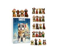 Décorations pour chiens, calendrier de Noël, compte à rebours pour l' de Noël, célébration de Thanksgiving avec fonction de suspension, décoration de chiot mignon pour la maison, l'arbre
