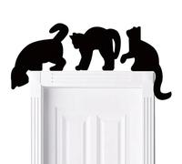 Décorations pour coin de porte,Chat Noir pour Porte | Silhouette Animaux Mignons Pour Maison Hôtel Établissement Salon