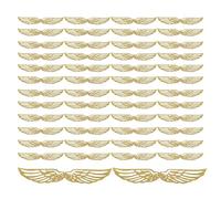 Décorations pour Cupcakes - Aile Brillante Or Pailletée Pour Décoration De Gâteau - 50 Pièces Fournitures En Papier Pour Pâtisserie Crème Glacée Table Mousse Thème Danse Boulangerie Pudding