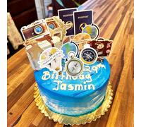 décorations pour gâteau de voyage let the adventure begin travel theme cupcake toppers for adventure travel birthday baby shower party decorations