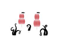 PartyDeco Cake toppers fête de pirate 13,5–21,5 cm – Lot de 5 Multicolore