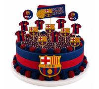 Décorations pour gâteaux du FC Barcelone - 15 pièces - Décorations d'anniversaire