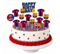 Décorations pour gâteaux du FC Barcelone - 15 pièces - Décorations d'anniversaire