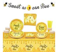 Décorations Pour La Fête De Bébé De L'abeille, Bannière Sweet As Can Bee, Assiettes En Papier, Serviettes De Table, Nappe Bee, Gobelets En Papier Pour La Fête De Bébé Bee, Gender Reveal