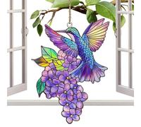 Décorations pour la Maison Attrape-Soleil Fleurs Sauvages et Oiseaux | Décoration Murale en Acrylique Arc-en-Ciel pour fenêtre, Branches de Cour, Salon, Cuisine, Balcon