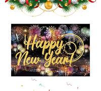 Décorations pour le Nouvel An | Grande Affiche en Tissu,Bannière Fabric de Bonne Année 2026,Pour Maison Salon Bureau Ferme Décoration Murale Arrière-plan pour Photos