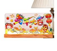 Décorations Pour Nouvel An Chinois 2026 Mignon Alimenté par USB | Année Cheval Signes de Table Avec Éclairage Pour Chambre Appartement École Bureau Pendant La Fête Du Printemps Et