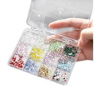 Décorations pour ongles | 12 boîtes décoratives colorées en résine | Kit d'éblouissement pour ongles - Pour la maison, l'extérieur, la plage, les fêtes, les travaux manuels, les femmes, les filles