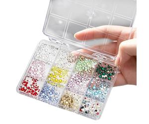 Décorations pour ongles | 12 boîtes décoratives colorées en résine | Kit d'éblouissement pour ongles - Pour la maison, l'extérieur, la plage, les fêtes, les travaux manuels, les femmes, les filles