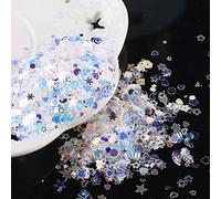 Décorations pour ongles - Paillettes en cristal - Résine époxy - 10 g - Mélange de pêches - Remplissage d'amour