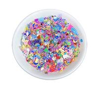 Décorations pour ongles - Paillettes en cristal - Résine époxy - 10 g - Mélange de pêches - Remplissage d'amour