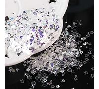 Décorations pour ongles - Paillettes en cristal - Résine époxy - 10 g - Mélange de pêches - Remplissage d'amour