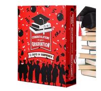 Décorations pour Remise de Diplôme 2026 | Calendrier de l'Avent Amusant en Papier 12 Jours 2026,Boîte Souvenir et Poche à Bonbons,pour Étudiants, Diplômés, Adultes, Anniversaire, Fête,