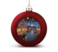 Décorations pour sapin de Noël, belle boule de Noël Venise la nuit, décoration d'arbre de Noël pour décoration de vacances
