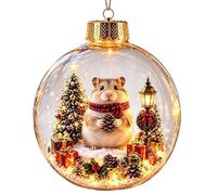 Décorations pour sapin de Noël, boules de vacances éclairées | Design d'histoire lumineuse - Boules saisonnières lumineuses - Décoration de sapin de Noël - Pour maison, ferme, bureau