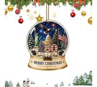 Décorations pour sapin de Noël, décorations patriotiques incassables 2D 250 | Décorations commémoratives pour sapin de Noël pour maison, salon, ferme, école, mur, jardin