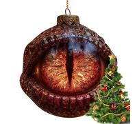 Décorations pour sapin de Noël en acrylique 2D | Pendentif œil de dragon de sapin de Noël pour chambre à coucher, balcon, porte, mur, jardin, cour, chemin,