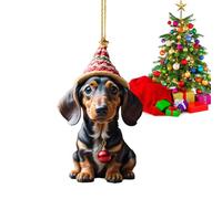 Décorations pour sapin de Noël en acrylique pour les amoureux des chiens, décorations à thème, décoration pour rétroviseur de voiture