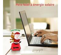 Décorations pour Tableau de Bord,Statue Animée Cerf Père Noël Solaire - Décoration Intérieure Cadeau Mignon pour Automobile Berline Camion