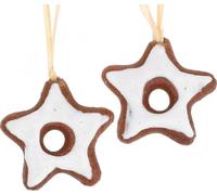 Décorations réalistes en forme d'étoile à la cannelle pour une décoration de Noël festive