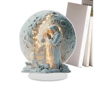 Décorations religieuses en acrylique, ornements de table de Jésus, ornements de table religieux, ornements acryliques transparents de Jésus | Figurines à collectionner rondes pour la décoration de la