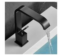 Decorations Robinet de Bassin Mixer Blanc Salle de Bain Chaude Cascade Froide Robinet Noir Pont monté en Laiton d'eau Robinet d'évier à Manche Unique, Installation Facile Beautiful