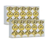 Décorations Sapin de Noel Bonbon, 10pcs Boules de Noel Bonbon, UNOLIGA Pendentifs de Bonbons, 11cm Grosses Deco de Noel Bonbon à Suspendre, Décoration Sapin de Noel Doré