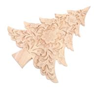 Décorations Sapin de Noël en Bois 3d, Style Rustique | Découpes Artisanales Beige, Surface Non Finie à Peindre, pour Table à Étages, Loisirs Créatifs et Déco