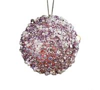 Décorations scintillantes pour sapin de Noël, boules décoratives à suspendre pour fêtes de fin d'année, 8 cm, plusieurs couleurs (violet)
