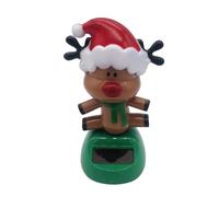 Décorations solaires pour tableau de bord de voiture | Décorations de Noël pour voiture | Figurine dansante à économie d'énergie, accessoires pour décoration de bureau et de maison