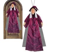 Décorations Sorcières Halloween Extérieur,Sorcière Parlante Suspendable aux Yeux Luminueux pour Décor Extérieur Halloween | Accessoires Épouvantables pour Fête Maison Escape Room Jardin Porche