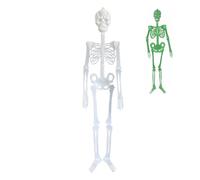 Décorations squelette d'Halloween | 1,5 m crâne effrayant phosphorescent - Décoration intégrale à suspendre - Pour fête, bar, cour, jardin, mur, maison hantée, extérieur, cimetière
