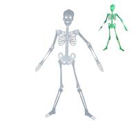 Décorations Squelette Halloween - 152 cm Os Réalistes Lumineux Fluorescents dans le Noir | Décorations Squelette à accrocher pour Halloween - Pour Fêtes Bar Cour Mur Maison Sorciée Extérieur Cimetière