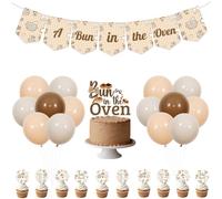 Décorations sur le thème du chignon dans le four, bannière pour fête prénatale, décoration de gâteau, pain, fête prénatale