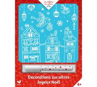Deux Coqs d'Or Décorations sur vitres Joyeux Noël – pochette sous blister avec feutre et crochet