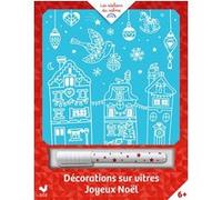 Décorations sur vitres Joyeux Noël - pochette avec feutre sous blister + crochet Cinzia Sileo (Illustration), Solenne et Thomas (Illustration)