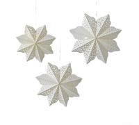 Décorations Suspendues Flocon De Neige pour papier 3pcs 55cm 3 Tailles | pour papier Origami Pour Noël Fêtes Vitrines Accrochage pour facile