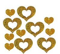 Décorations Suspendues pour Plafond Cœur Or PVC 100pcs | Suspendre Décorative Ce, Usage Anniversaire et Dots Party, Format Lot 100 Pièces, Style Mariage Deco